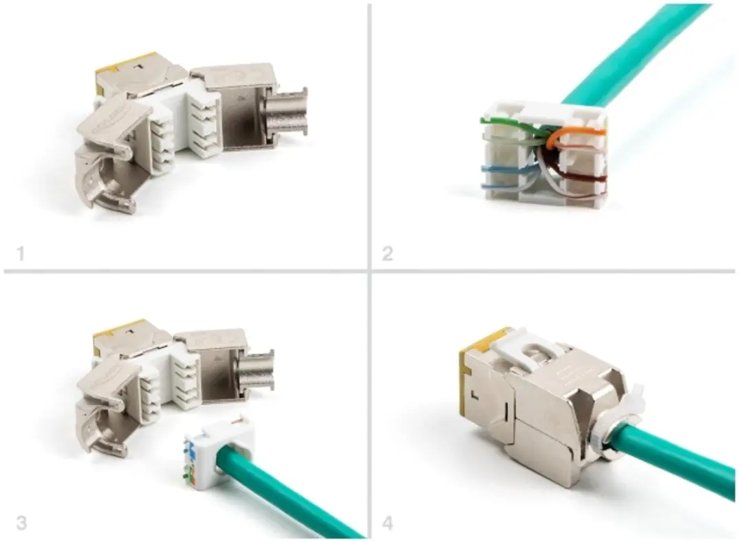 Delock Keystone RJ45 LSA Cat.6A Module - Geel - 10 Stuks