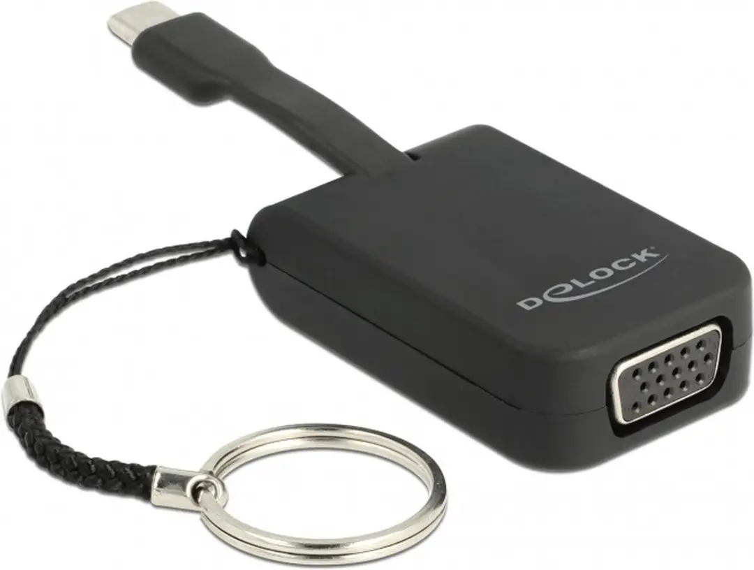 Delock USB-C naar VGA Adapter Sleutelhanger