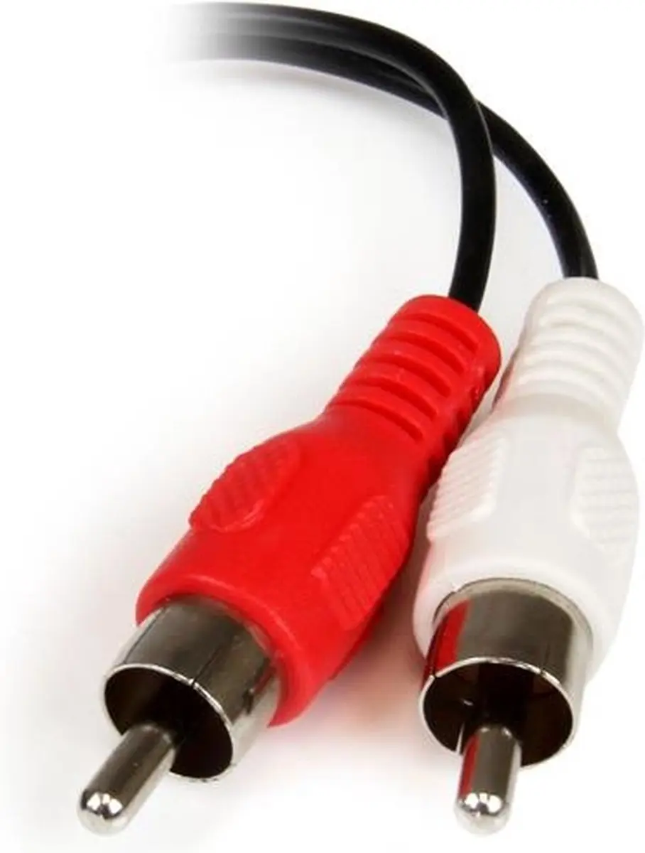 Startech 3,5mm Stereo Jack Kabel MUFMRCA - 0,2m - Zwart