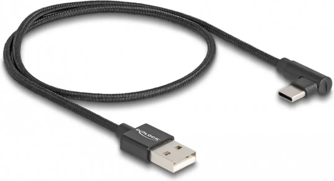 Delock USB 2.0 Kabel A naar C 0.5m - Zwart