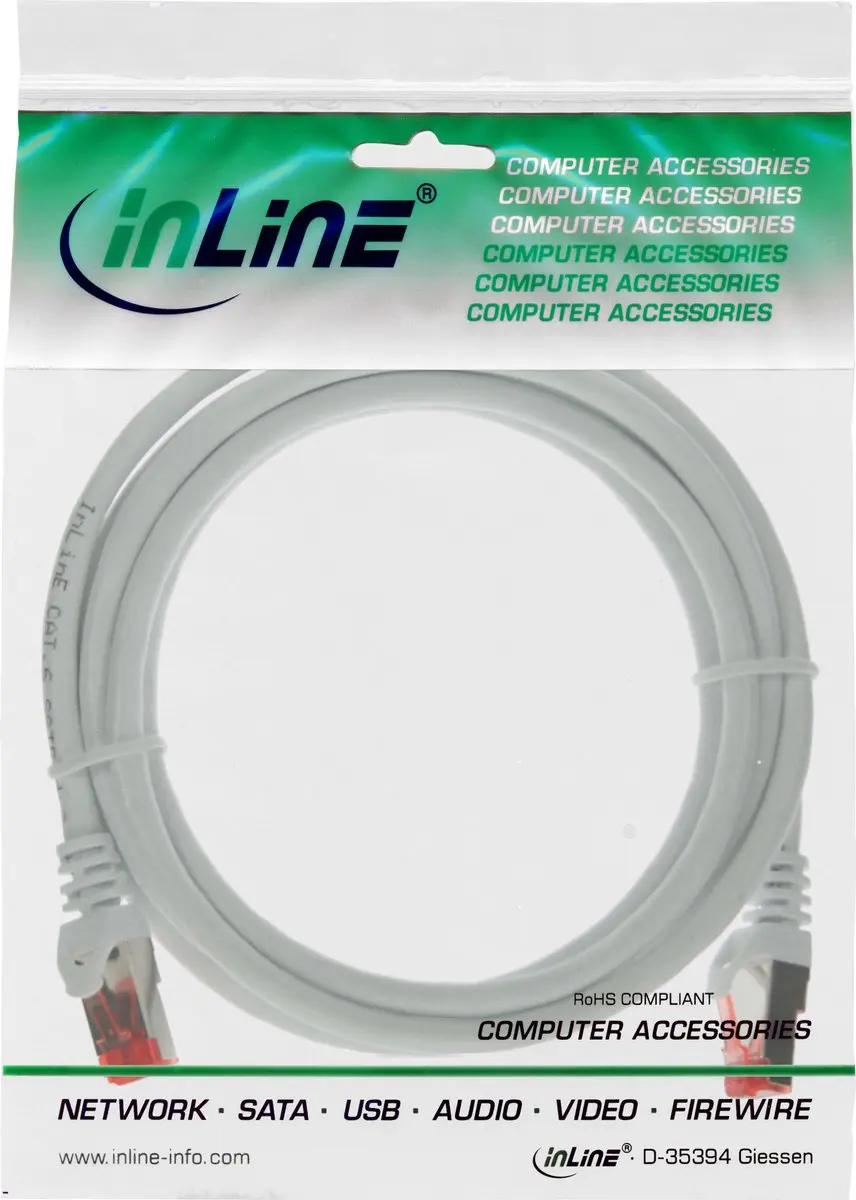 InLine Patchkabel S/FTP Cat.6 40m - Wit