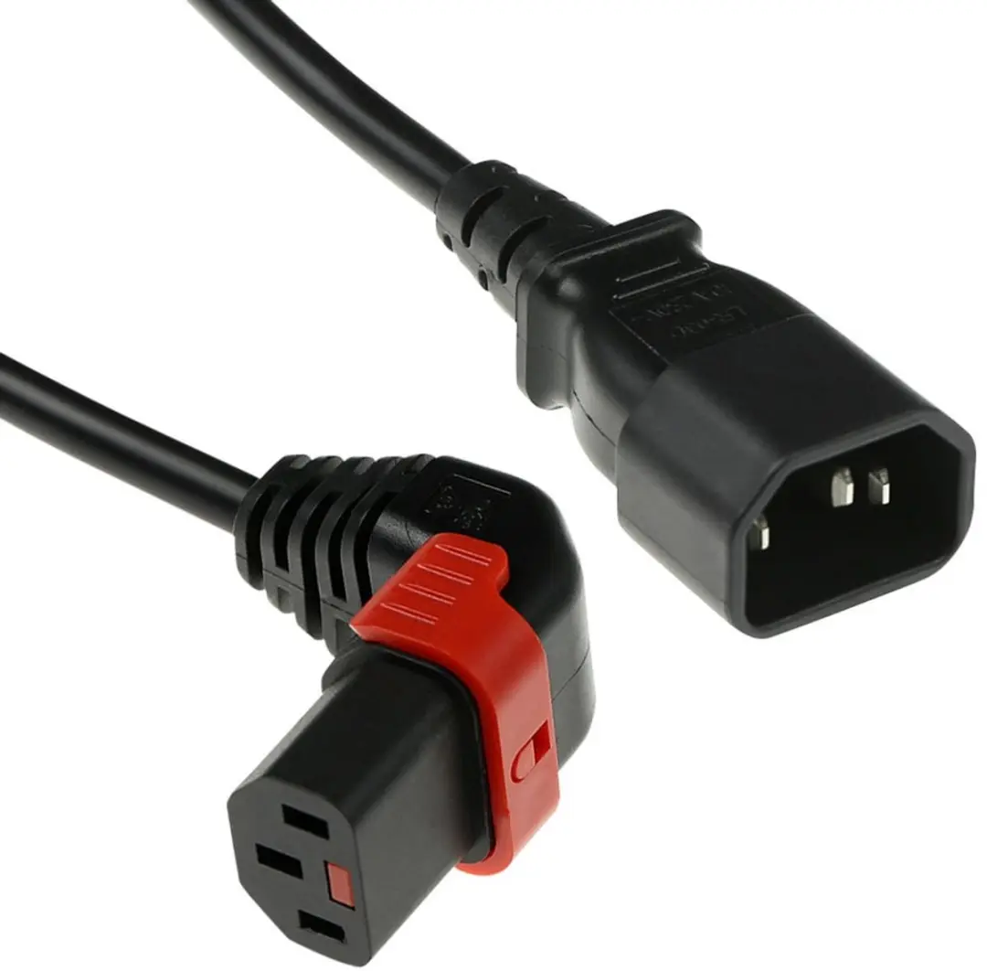 ACT PC2051 AK5278 Netsnoer C14-C13 Lock 3m - Zwart - afbeelding 6 van 6