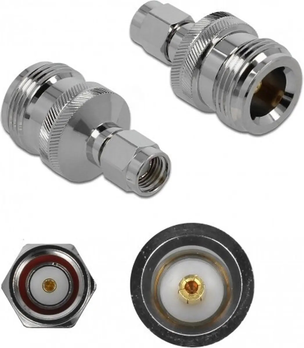 Delock RP-SMA Adapter 50 Ohm 10 GHz - 2 Stuks