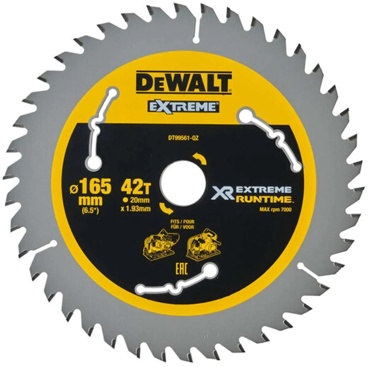 Black & Decker De walt cirkelzaagbladen 165mm 20mm 42t csb (Prijs per stuk)