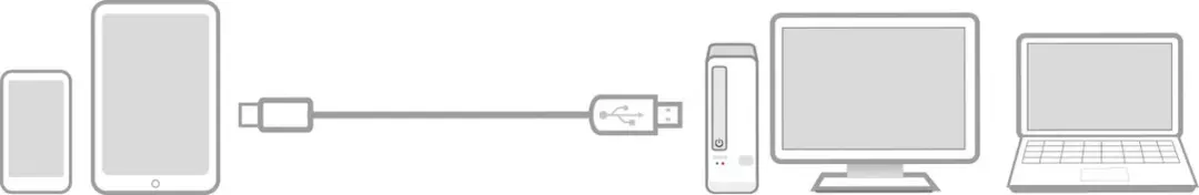 ACT AC3020 USB-kabel 1m USB-A naar USB-C - Zwart