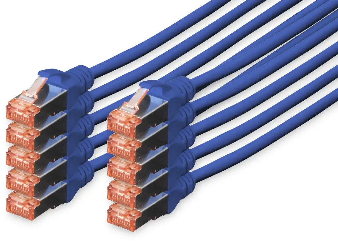 Digitus CAT6 sFTP Kabel 3m - Blauw - 10 Stuks