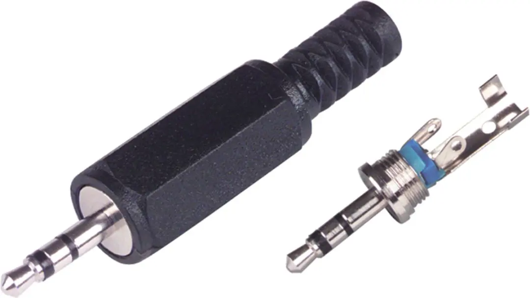 Scanpart Jackstekker 2.5mm Stereo - Zwart