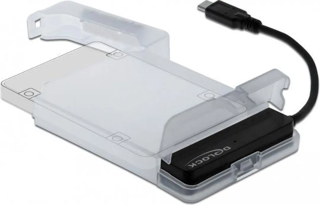 Delock USB Type-C naar SATA Converter 64084 - Wit/Zwart