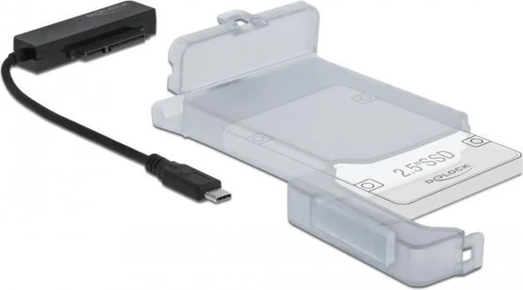 Delock USB Type-C naar SATA Converter 64084 - Wit/Zwart