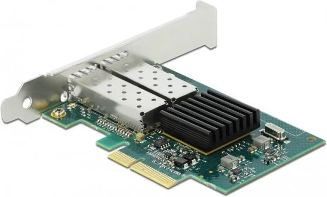 Delock PCIe x4 2x SFP Gigabit LAN i82576 - Zwart