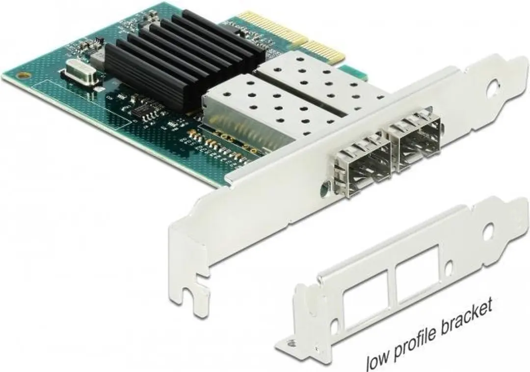 Delock PCIe x4 2x SFP Gigabit LAN i82576 - Zwart