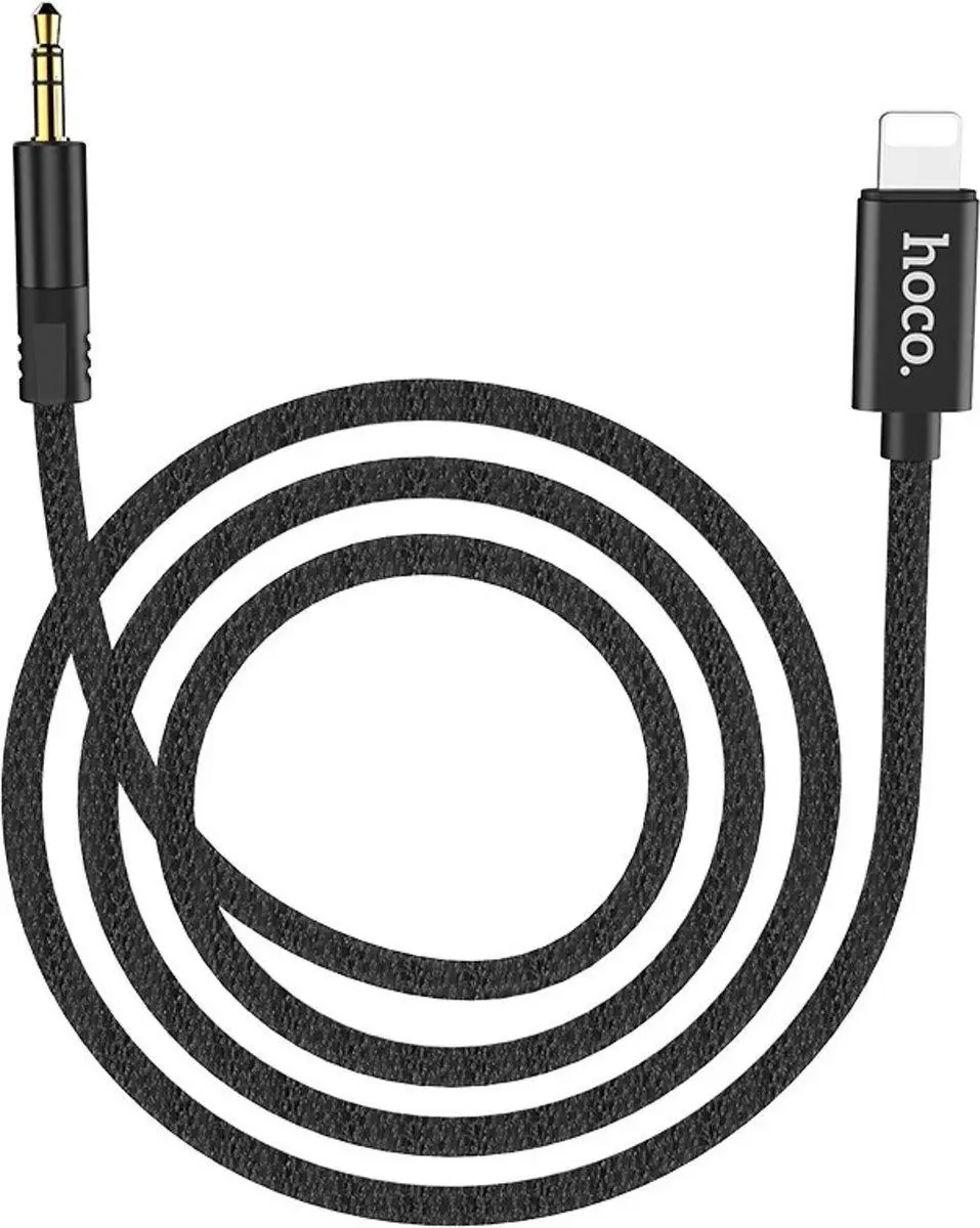 Hoco UPA13 Audiokabel 3,5mm Jack - 1m - Zwart