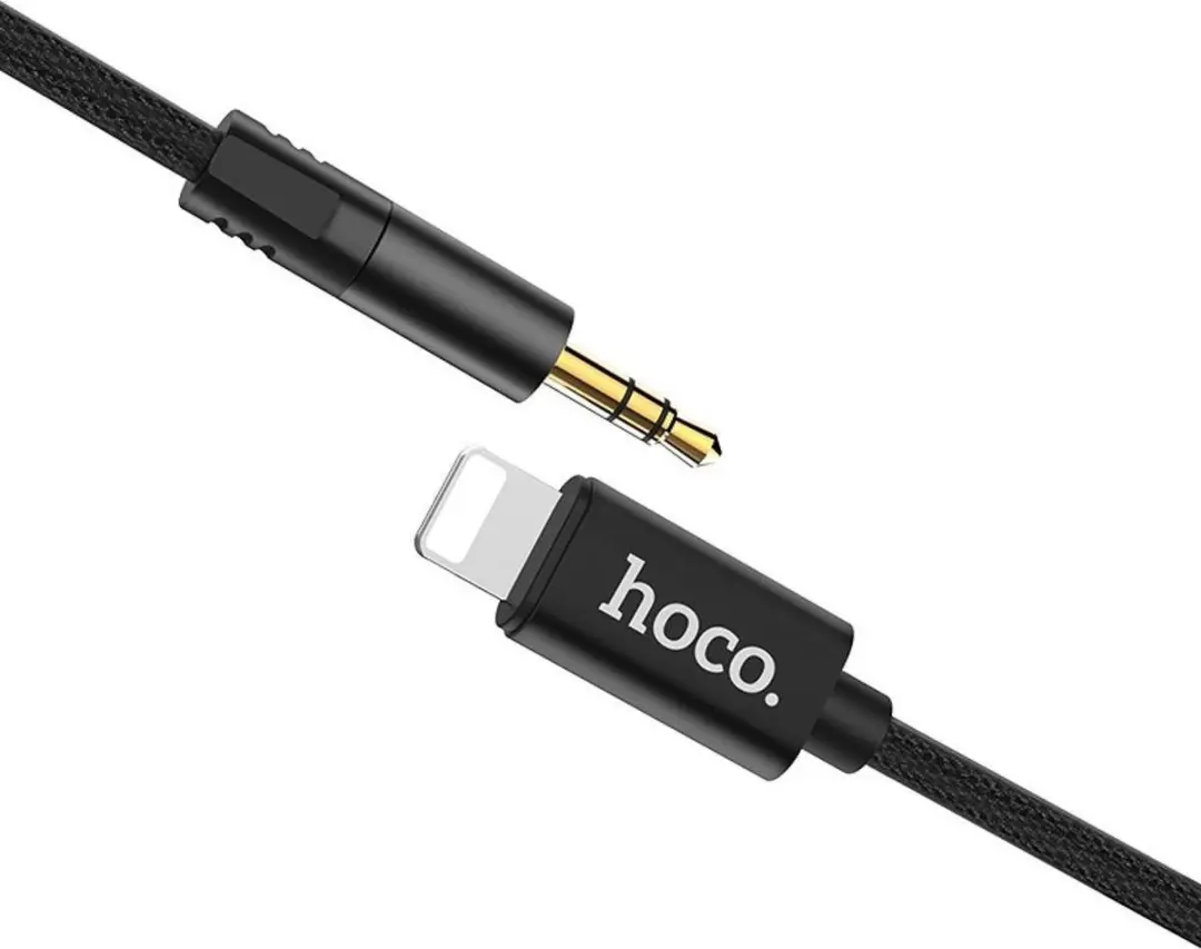 Hoco UPA13 Audiokabel 3,5mm Jack - 1m - Zwart