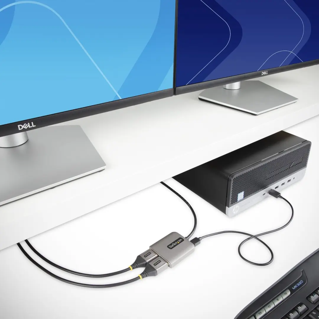 Startech MST14DP122DP DisplayPort Hub - Dual 4K 60Hz - Zwart-Grijs