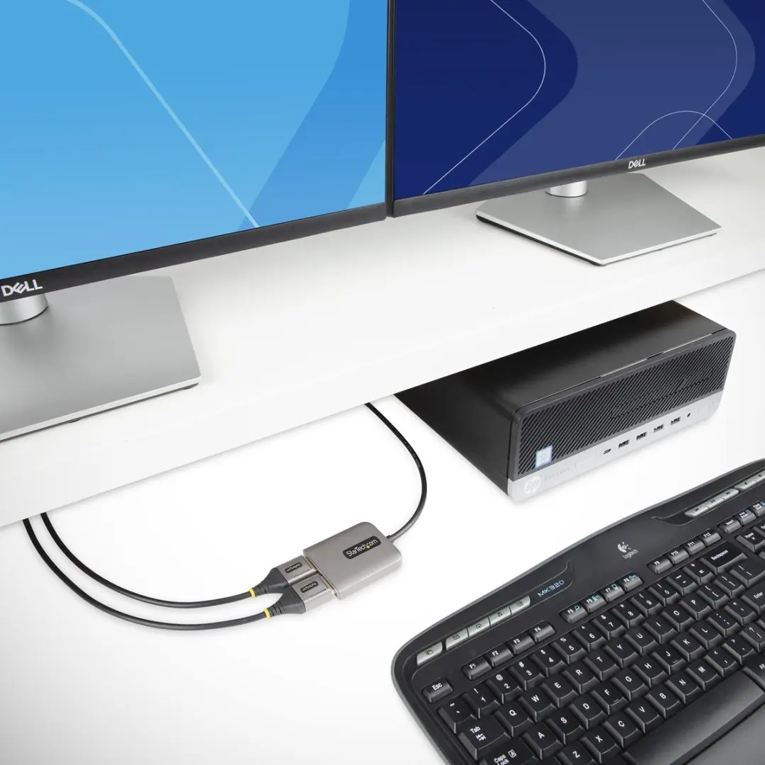 Startech MST14DP122DP DisplayPort Hub - Dual 4K 60Hz - Zwart-Grijs