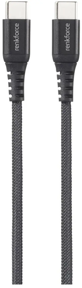 Renkforce RF-6872330 USB 2.0 Kabel - USB-C naar USB-C 1m - Zwart