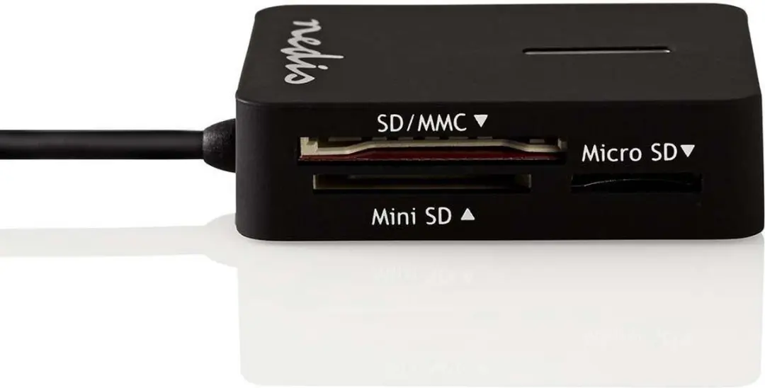 Nedis CRDRU2300BK Kaartlezer USB 2.0 - Zwart