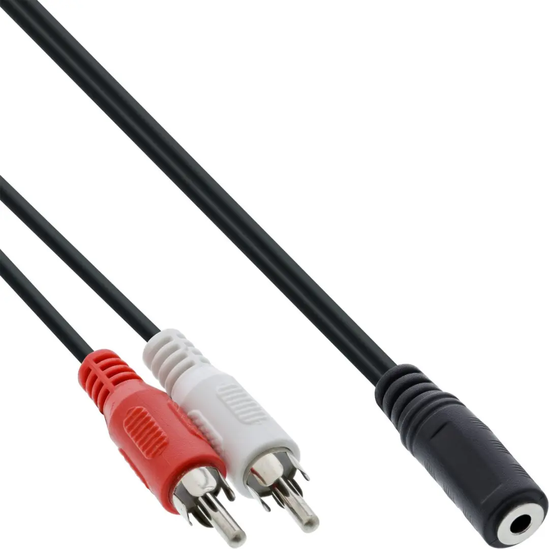 InLine 3,5mm Jack Adapterkabel - 1m - Zwart