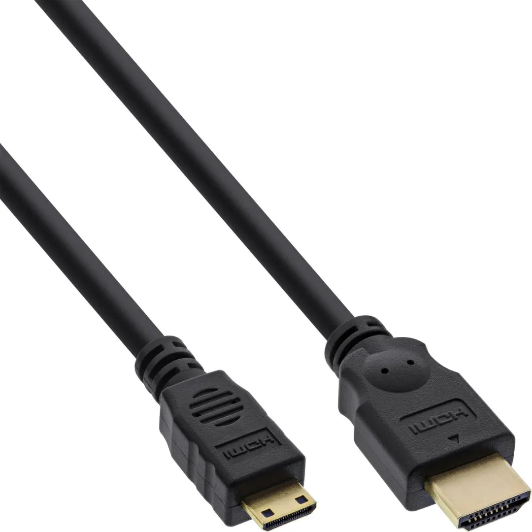 InLine Mini HDMI HDMI Kabel 1.3 - 10m - Verguld - Zwart