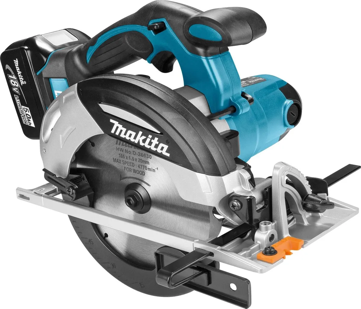 Makita DHS630RTJ Accu Cirkelzaag 165mm - 18V 5,0Ah