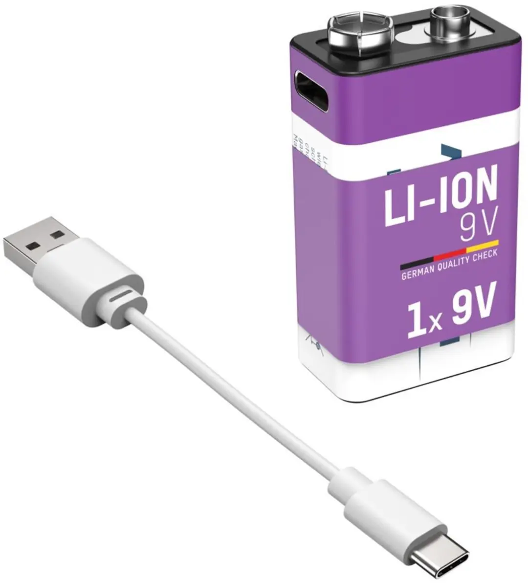Ansmann Oplaadbaar Batterij 9-voudig USB-C - Paars