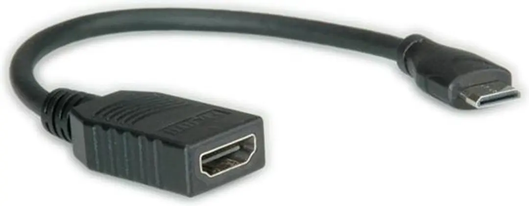 Roline HDMI High Speed Kabel - Mini HDMI naar HDMI 0,15m - Zwart