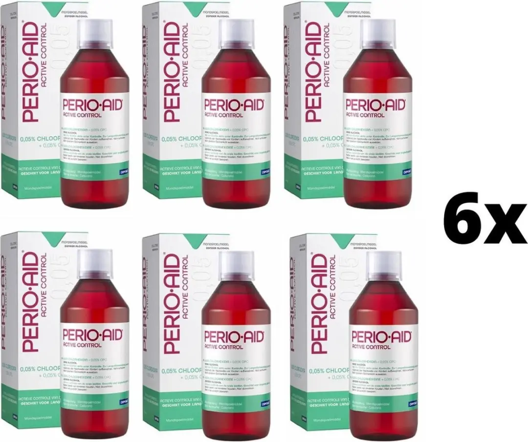 6x Perio-Aid Active Control 0,05% Mondspoelmiddel
