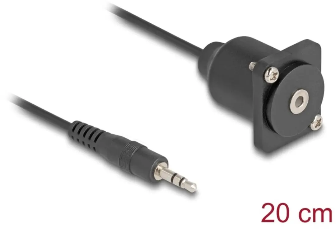 Delock D-Type Kabel 3.5mm Jack M/F - 20cm - Zwart