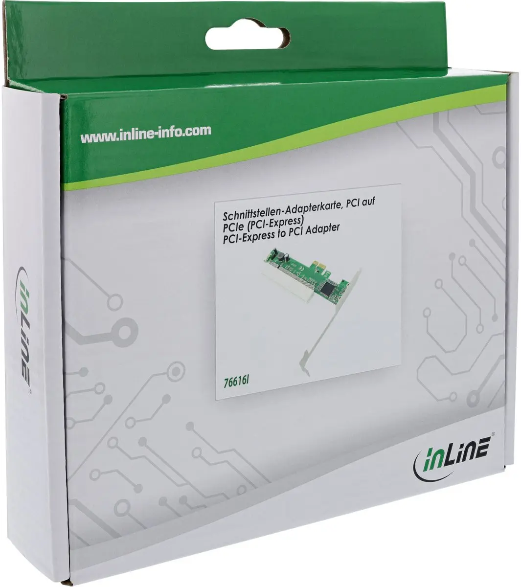 InLine PCIe naar PCI Adapter - Grijs