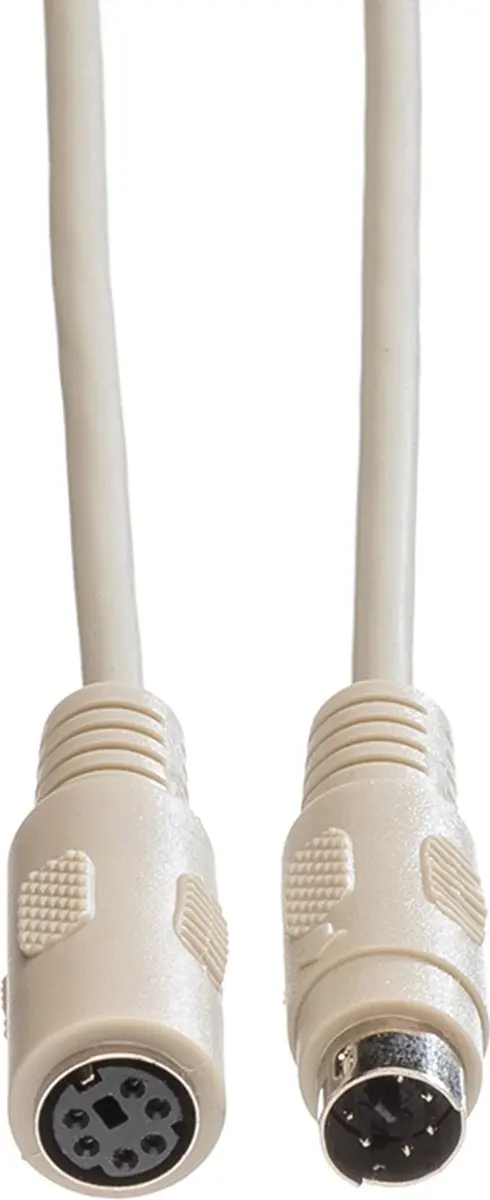 Roline PS/2 Kabel M/F 6m - Grijs