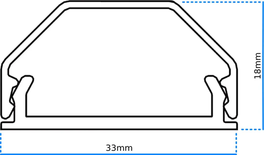 Goobay HZ 3-1,1 Kabelgoot halfrond aluminium - Zwart
