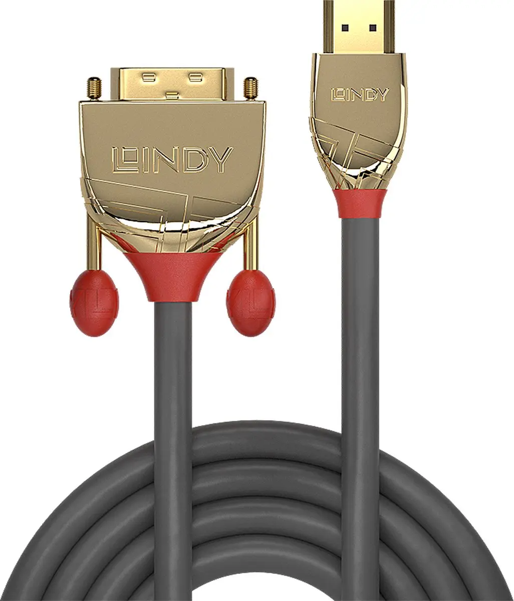Lindy 36197 HDMI DVI-D Tussenstuk - Grijs