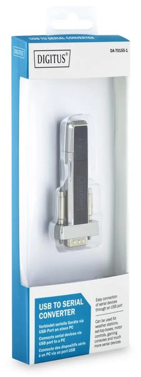 Digitus USB naar RS232 M/M Converter - Transparant