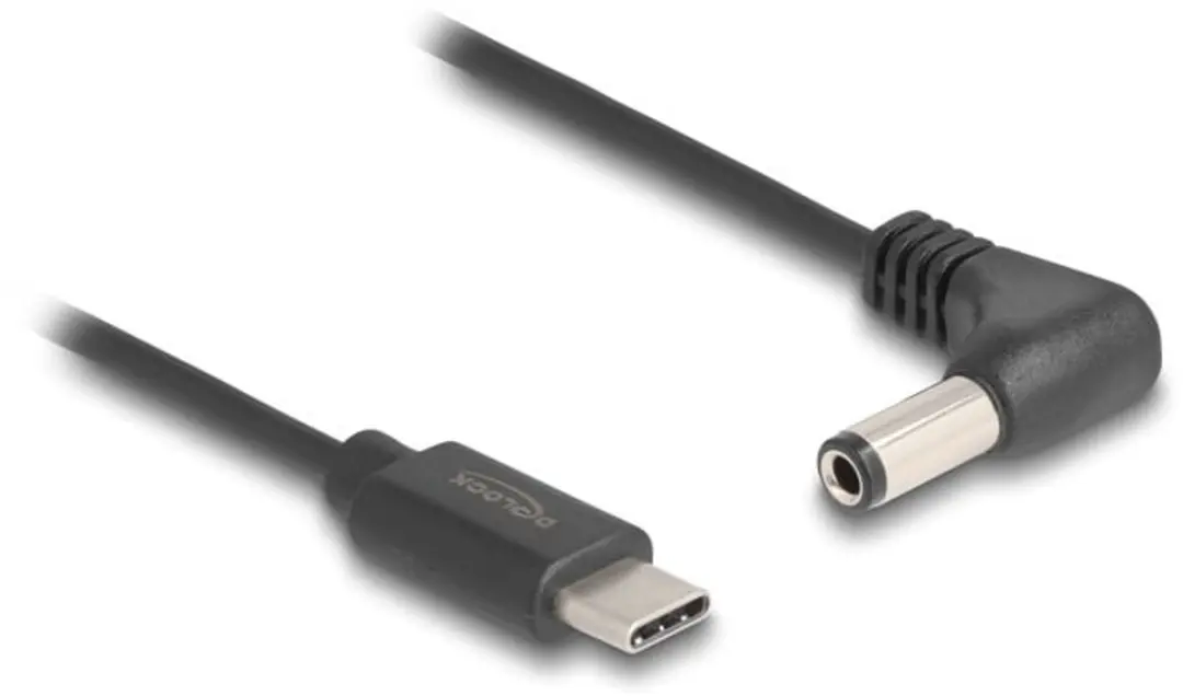 Delock USB-C DC Haakse Kabel 5,5x2,5mm 5V/1A - 1,5m