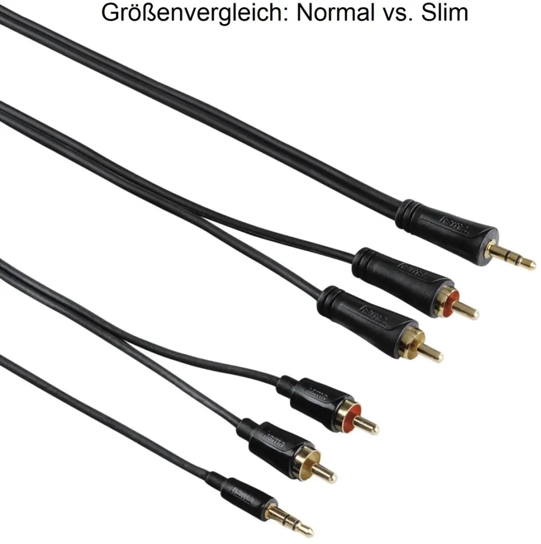 Hama Audiokabel 3,5mm Jack naar 2x Cinch - 1,5m - Zwart