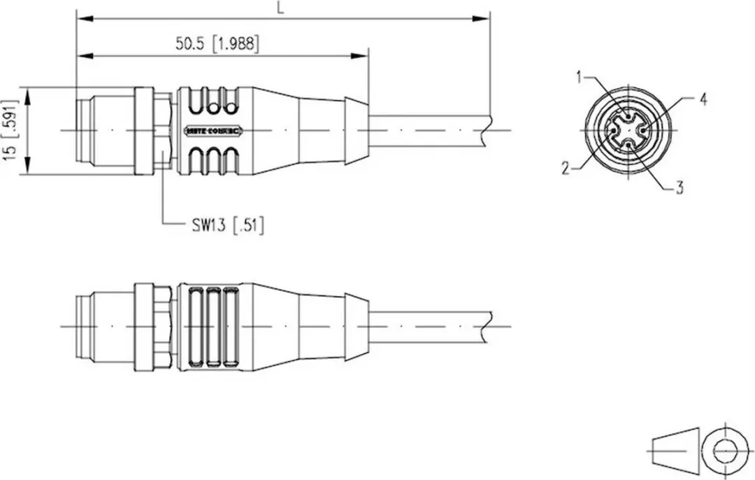 Metz Connect 142M1D10020 M12 Netwerkkabel CAT 5e SF/FTP 2m - Groen