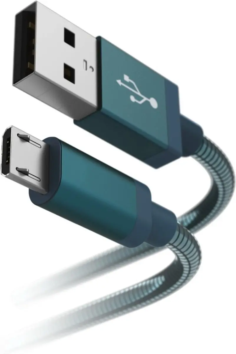 Hama Metall Oplaadkabel micro-USB 1,5m - Blauw