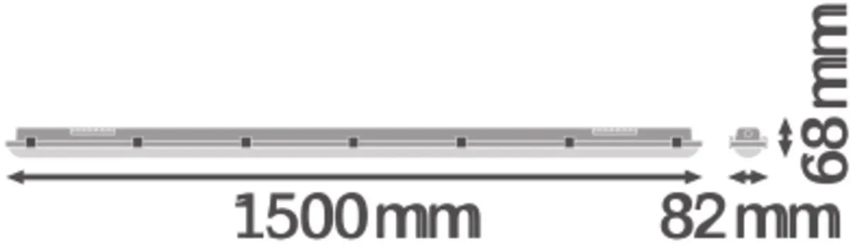 LEDVANCE Waterdichte Montagebalk 46W 6400lm - 150cm - Sensor - afbeelding 2 van 6