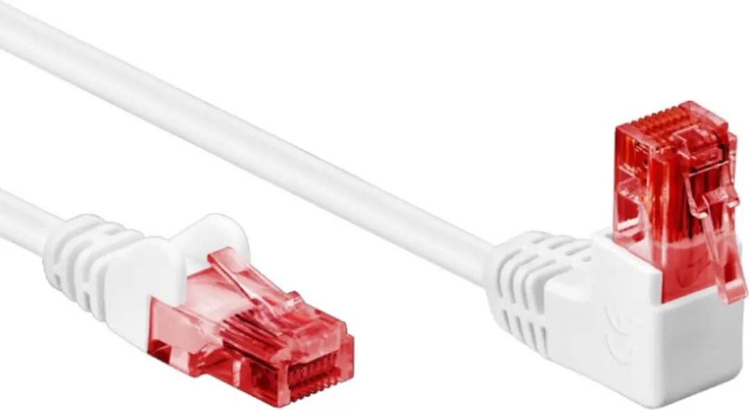 Goobay CAT 6 Patchkabel 90° Wit