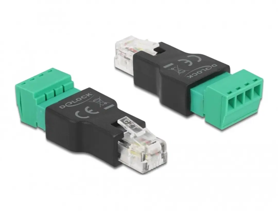 Delock RJ11/14 naar Terminal Block Adapter