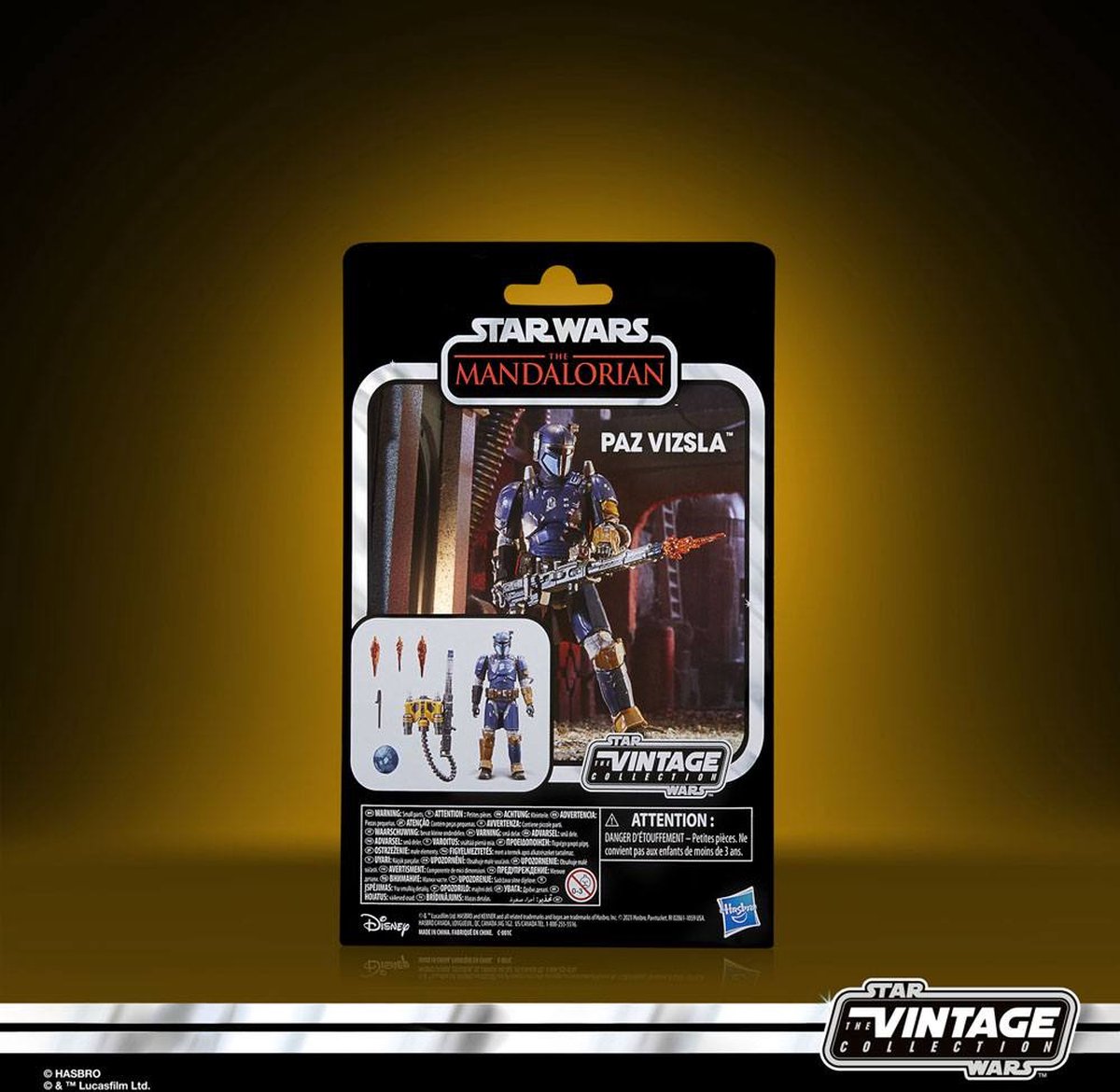 Hasbro Star Wars Actiefiguur Paz Vizsla 10 cm The Mandalorian Vintage Collection Multicolours