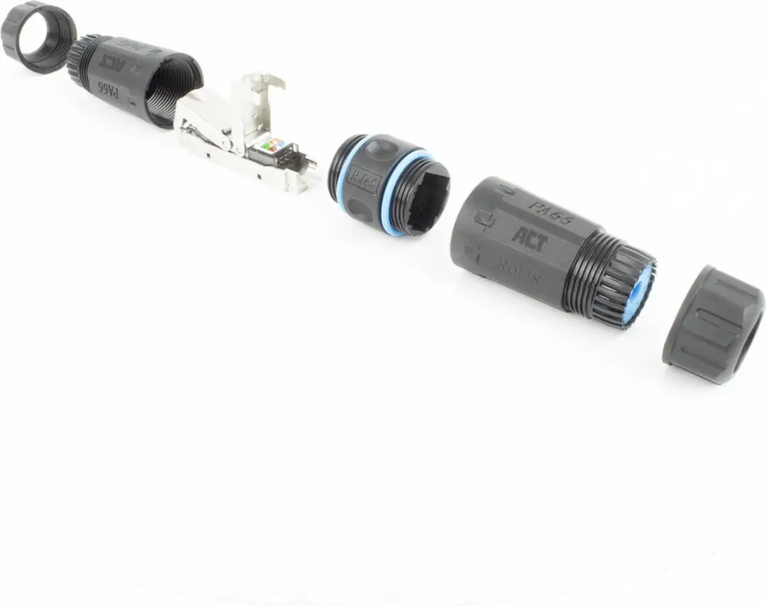 ACT Outdoor CAT6A Koppelstuk SD6521 - IP68 - Zwart