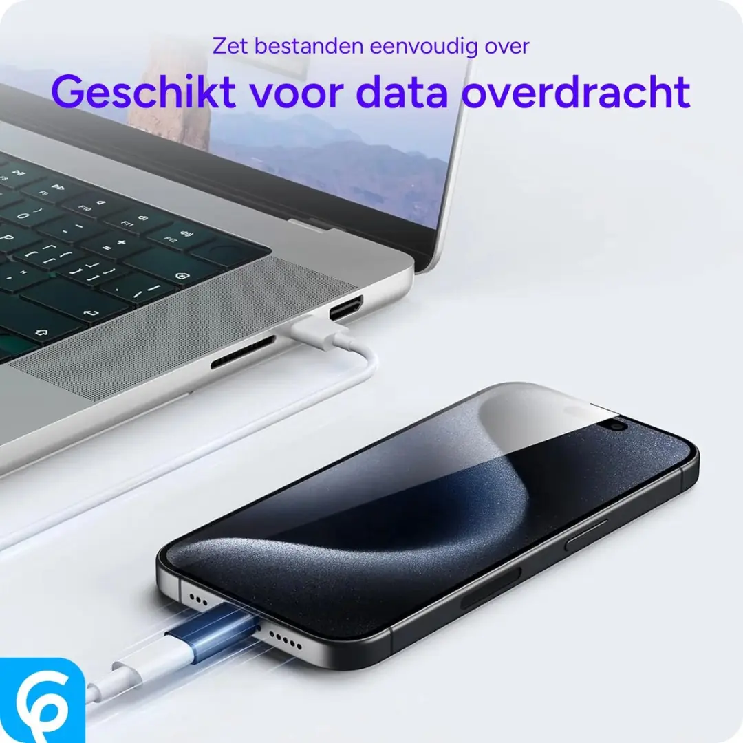 Selected USB-C naar Lightning Adapter - Zwart