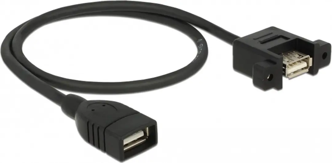 Delock USB 2.0 A-naar-A Kabel 0,5m - Zwart