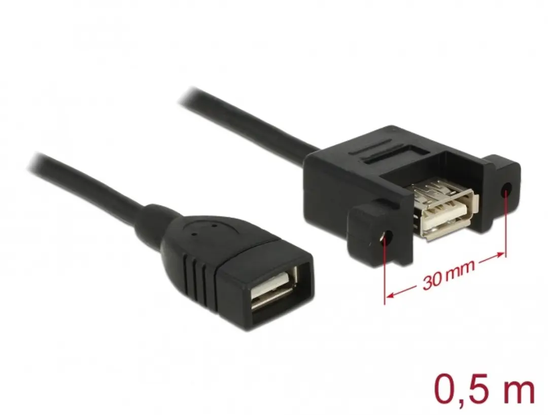 Delock USB 2.0 A-naar-A Kabel 0,5m