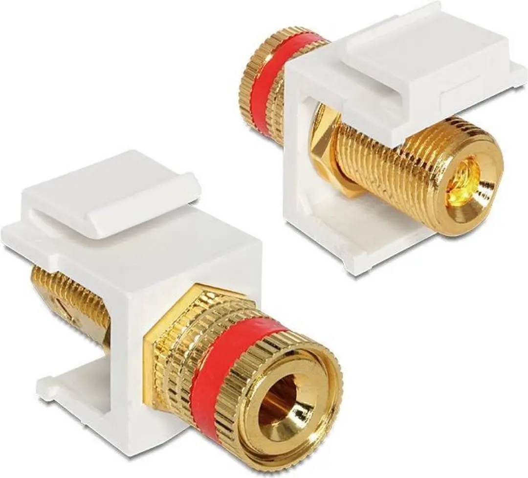 Delock Keystone Modul Polklemmen - Gewindebuchse - Wit
