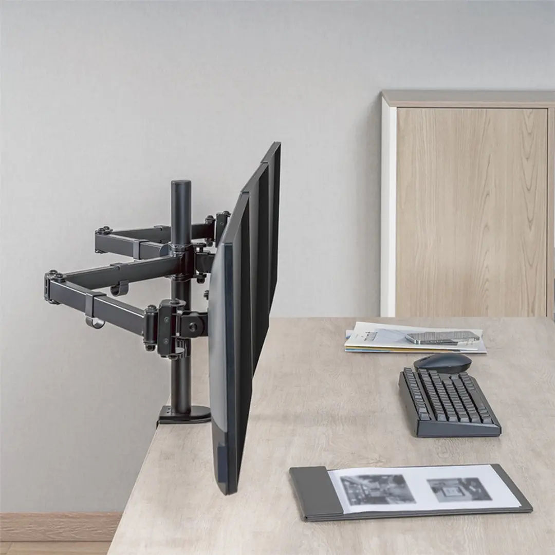 Logilink BP0173 Monitorbeugel 3voudig - 17-27" - Zwart