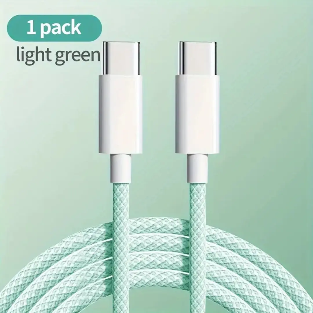 NÖRDIC USBC-503 USB-C Kabel 50cm - 60W - Groen