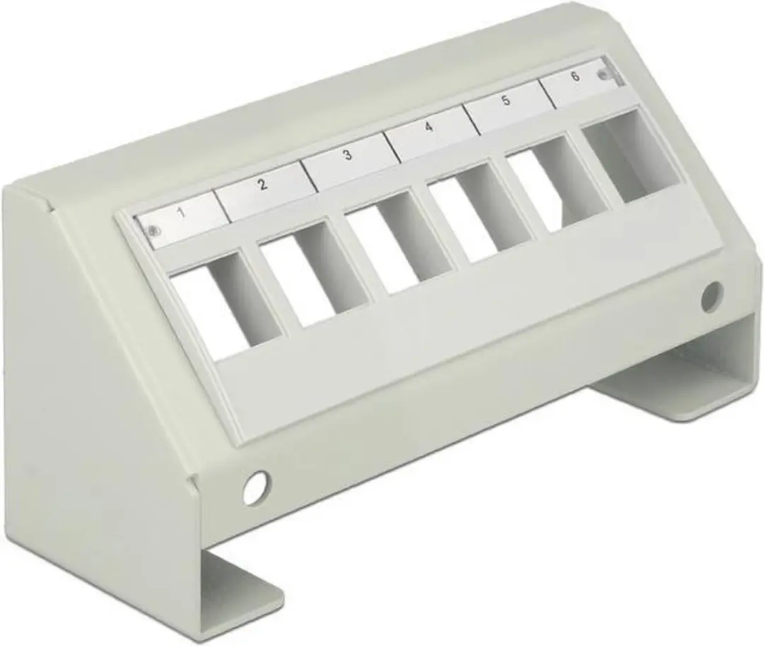 Delock Multimedia Panel 6 Keystone - grijs