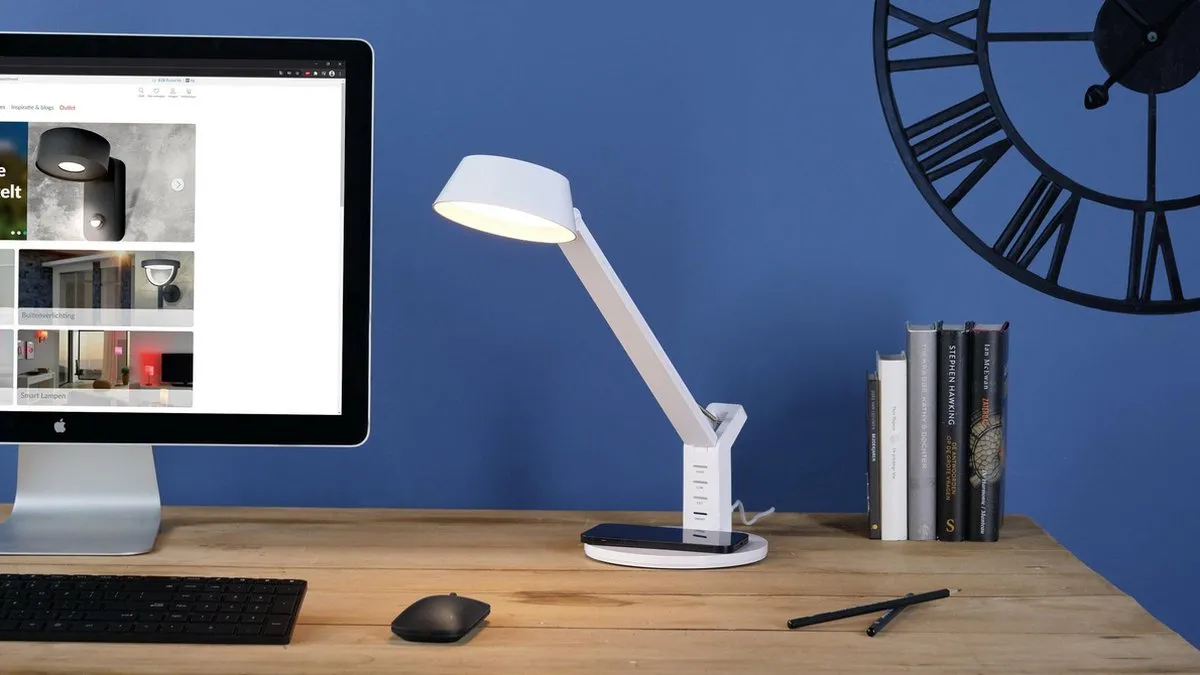 Eglo Banderalo Tafellamp LED Qi - 40,5 cm - Wit
